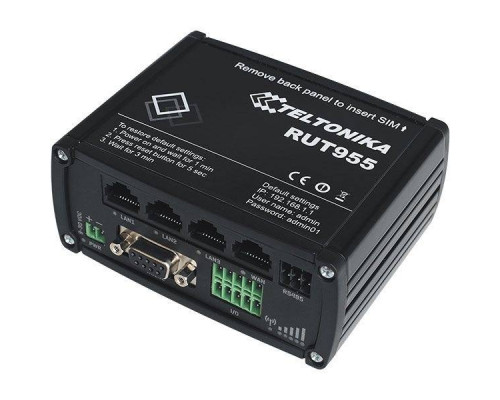 Teltonika RUT955 LTE маршрутизатор (на DIN-рейку, с GNSS антенной) 